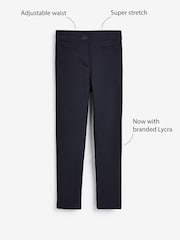 Navy Blue Regular Length School Skinny Stretch Trousers (3-18yrs) - Image 4 of 8
