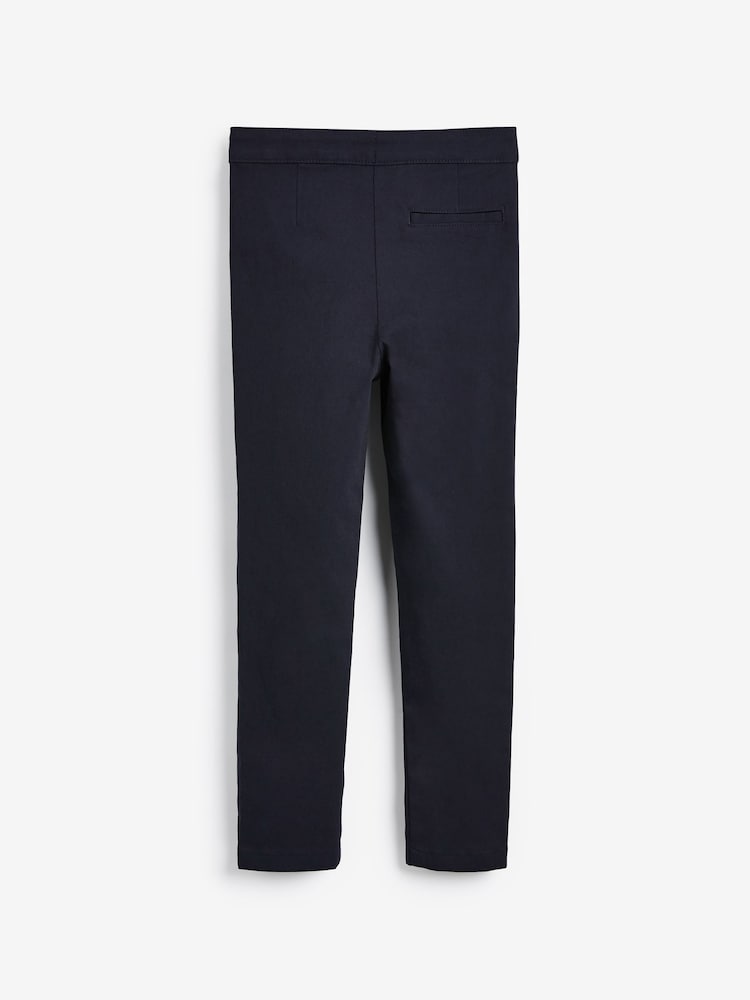 Navy Blue Regular Length School Skinny Stretch Trousers (3-18yrs) - Image 6 of 8