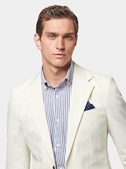Peckham Rye White Regular Fit Contemporary Notched Lapel Jacket - Image 4 of 7