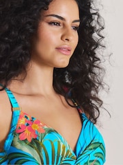 Simply Be Blue Magisculpt Twist Front Underwired Bikini Top - Image 4 of 4