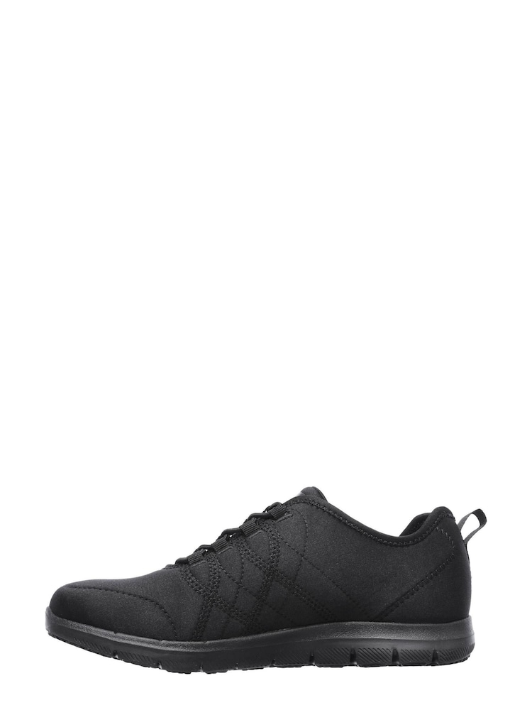 Skechers Black Ghenter Srelt Slip Resistant Womens Trainers - Image 2 of 5