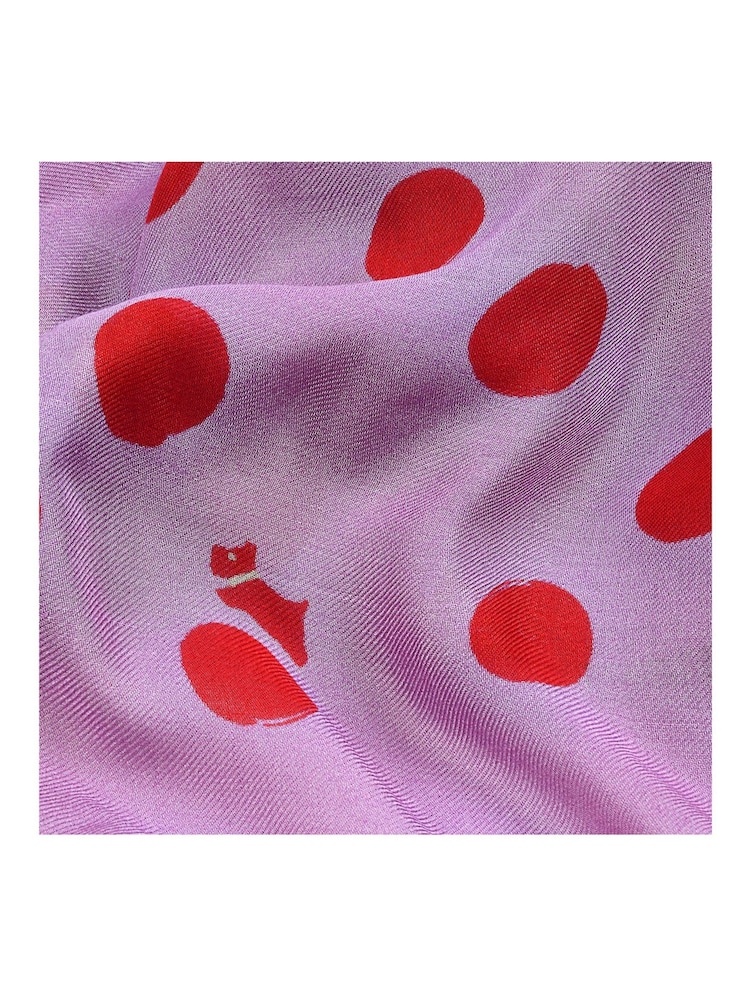 Radley Purple Scatter Spot Scarf - Image 2 of 2