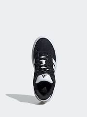 adidas Black Grand Court Platform Suede Shoes - Image 5 of 10