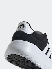 adidas Black Grand Court Platform Suede Shoes - Image 7 of 10