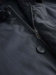 Navy Blue Shower Resistant Wadded Long Jacket - Image 13 of 13