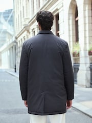 Navy Blue Shower Resistant Wadded Long Jacket - Image 5 of 13