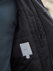 Navy Blue Shower Resistant Wadded Long Jacket - Image 9 of 13