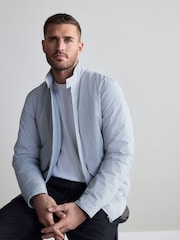 Grey Signature Down Shower Resistant Harrington Jacket - Image 1 of 9