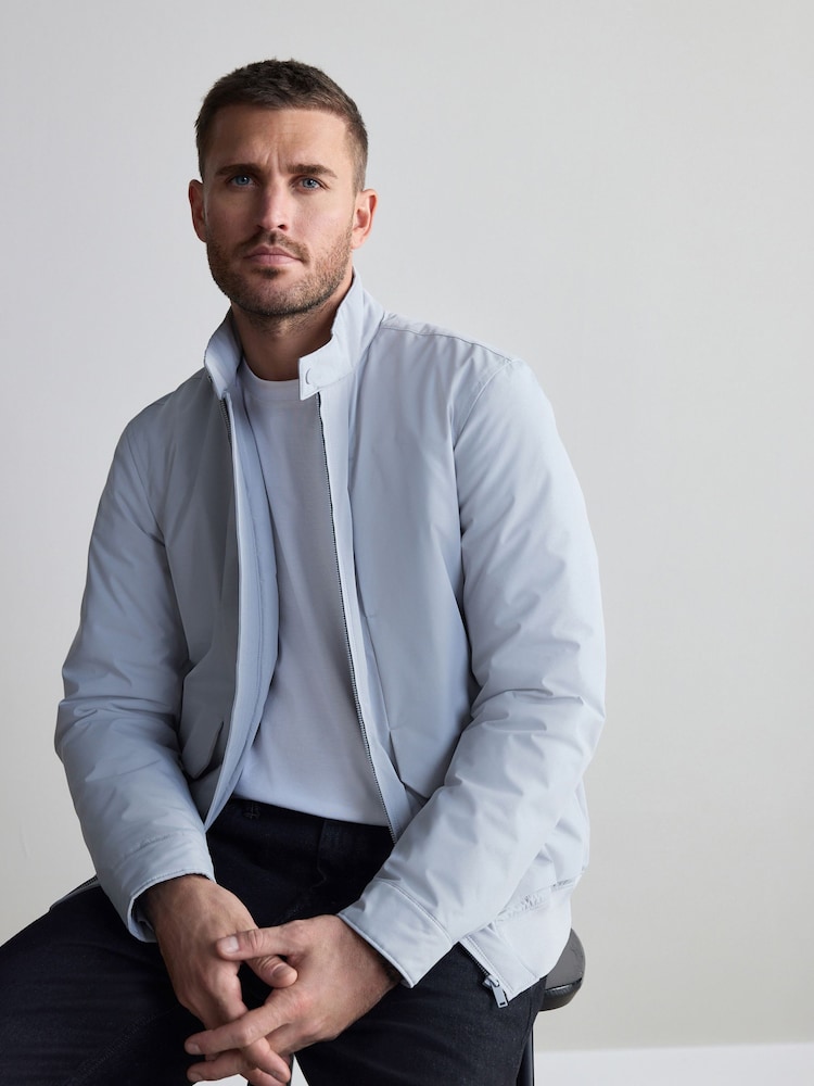 Grey Signature Down Shower Resistant Harrington Jacket - Image 1 of 9
