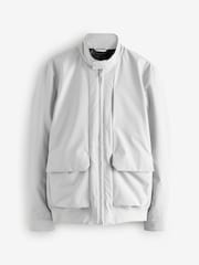 Grey Signature Down Shower Resistant Harrington Jacket - Image 6 of 9