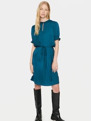 Saint Tropez Green Nunni Above Knee Length Belted Dress - Image 3 of 5