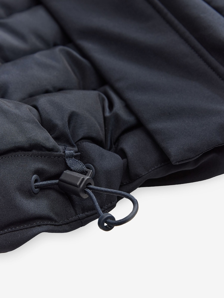 Navy Blue Borg Lined Shower Resistant Hooded Parka Jacket - Image 10 of 10
