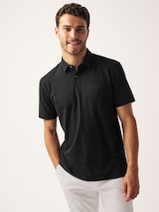 Black Regular Fit Short Sleeve Polo Shirt - Image 1 of 7