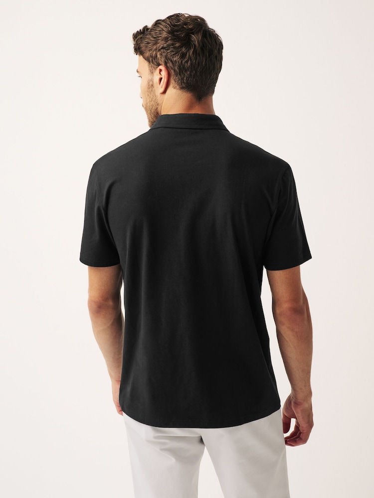 Schwarz - Reguläre Passform - Kurzärmeliges Polo-Shirt - Image 3 of 7