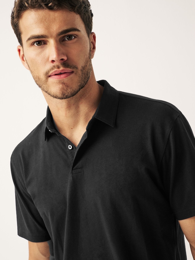 Schwarz - Reguläre Passform - Kurzärmeliges Polo-Shirt - Image 4 of 7