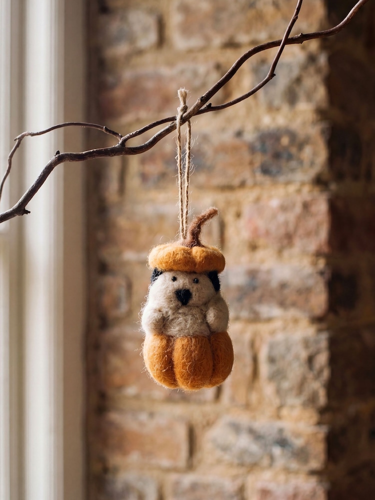 Sophie Allport Multicoloured Percy Pumpkin Dog Felt Bauble - Image 1 of 2
