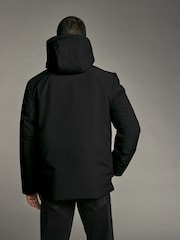Black Borg Lined Shower Resistant Hooded Parka Jacket - Image 2 of 12