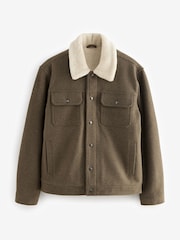 Brown Borg Collared Trucker Jacket - Image 7 of 12