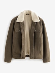 Brown Borg Collared Trucker Jacket - Image 8 of 12