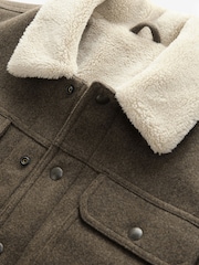 Brown Borg Collared Trucker Jacket - Image 9 of 12