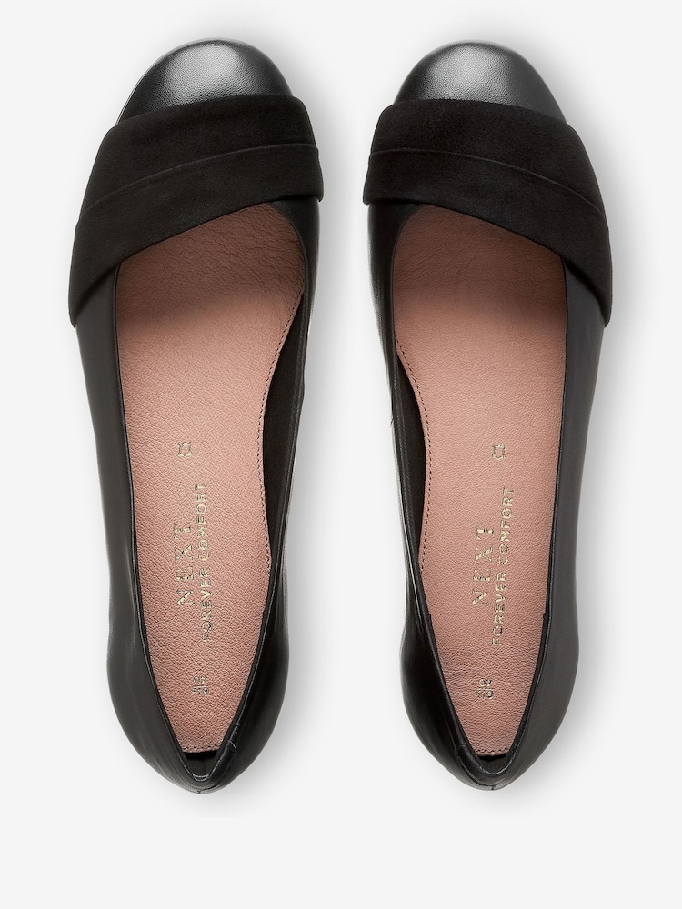 Schwarz - Forever Comfort® Lederballerinas mit Wickeldesign - Bild 3 von 3