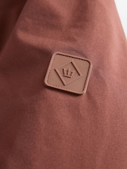 Rust Brown Borg Lined Shower Resistant Hooded Parka Jacket - Image 13 of 14