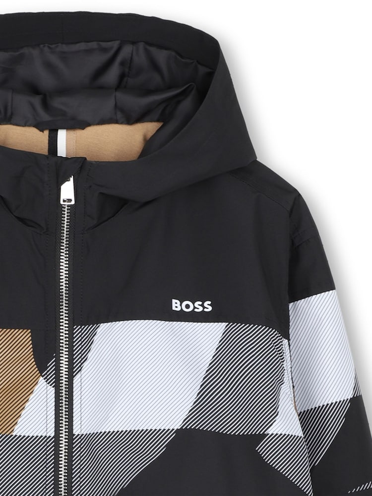 BOSS Black Hooded Jacket - Image 4 of 4 BOSS Black Hooded Jacket - Image 4 of 4