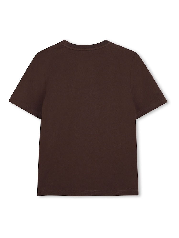 BOSS Brown Logo Short Sleeve T-Shirt - Image 2 of 2 BOSS Brown Logo Short Sleeve T-Shirt - Image 2 of 2