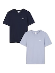 bleumarin Albastru/Albastru - Pachet de Tricouri BOSS cu logo pe piept 2 - Imaginea 1 din 6