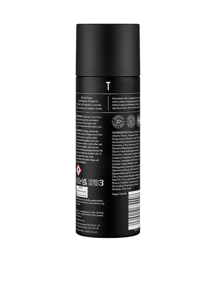 Ted Baker Fusion Graphite Body Spray Deodorant 200ml - Image 2 of 2
