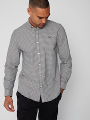Threadbare Black 100% Cotton Long Sleeve Check Shirt - Image 1 of 4