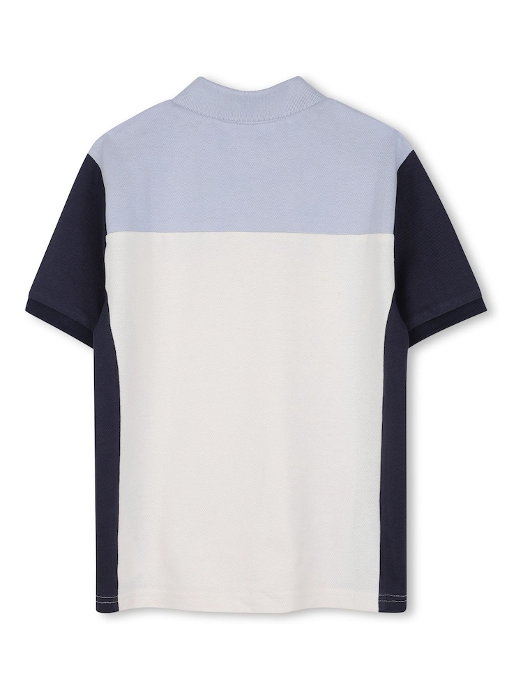 BOSS Short-Sleeved Polo Shirt With Colourful Cut-Outs - Image 2 of 3