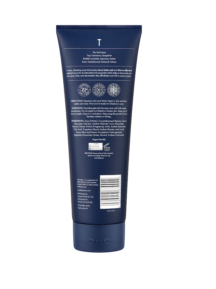 Ted Baker Fusion Electric Hair & Body Wash 250ml - Image 2 of 2
