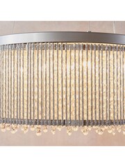 Gallery Home Silver Petra Pendant Ceiling Light Pendant - Image 4 of 8