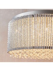Gallery Home Silver Petra Pendant Ceiling Light Pendant - Image 6 of 8