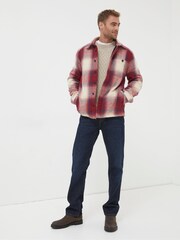 Fat Face Red Boulby Check Overshirt - Image 3 of 6