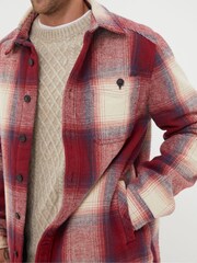 Fat Face Red Boulby Check Overshirt - Image 4 of 6