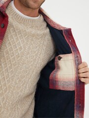 Fat Face Red Boulby Check Overshirt - Image 5 of 6