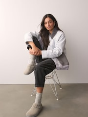 Birkenstock Grey Boston Suede Clogs - Image 3 of 8