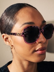 Red Polarised Large Square Sunglasses - Image 1 of 6
