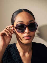 Red Polarised Large Square Sunglasses - Image 2 of 6