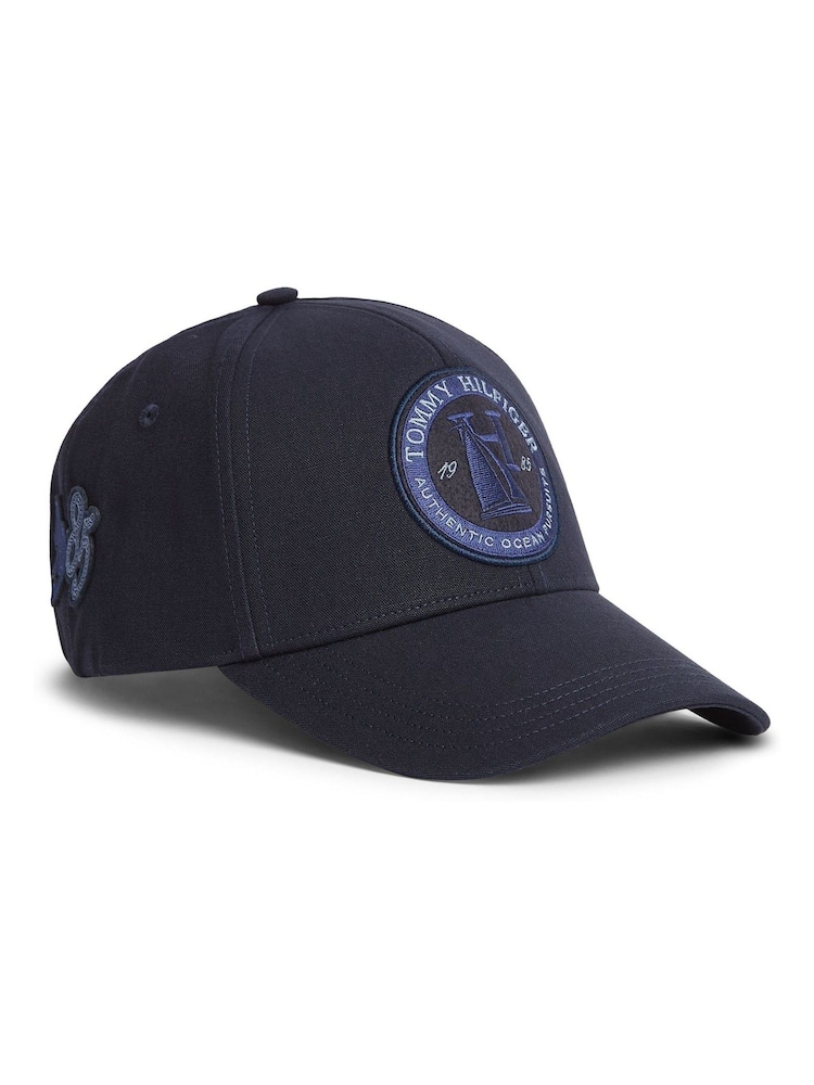Tommy Hilfiger Blue Logo Patch Six-Panel Baseball Cap - Image 1 of 4 Tommy Hilfiger Blue Logo Patch Six-Panel Baseball Cap - Image 1 of 4