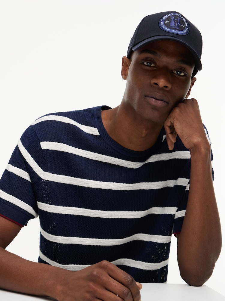 Tommy Hilfiger Blue Logo Patch Six-Panel Baseball Cap - Image 4 of 4 Tommy Hilfiger Blue Logo Patch Six-Panel Baseball Cap - Image 4 of 4