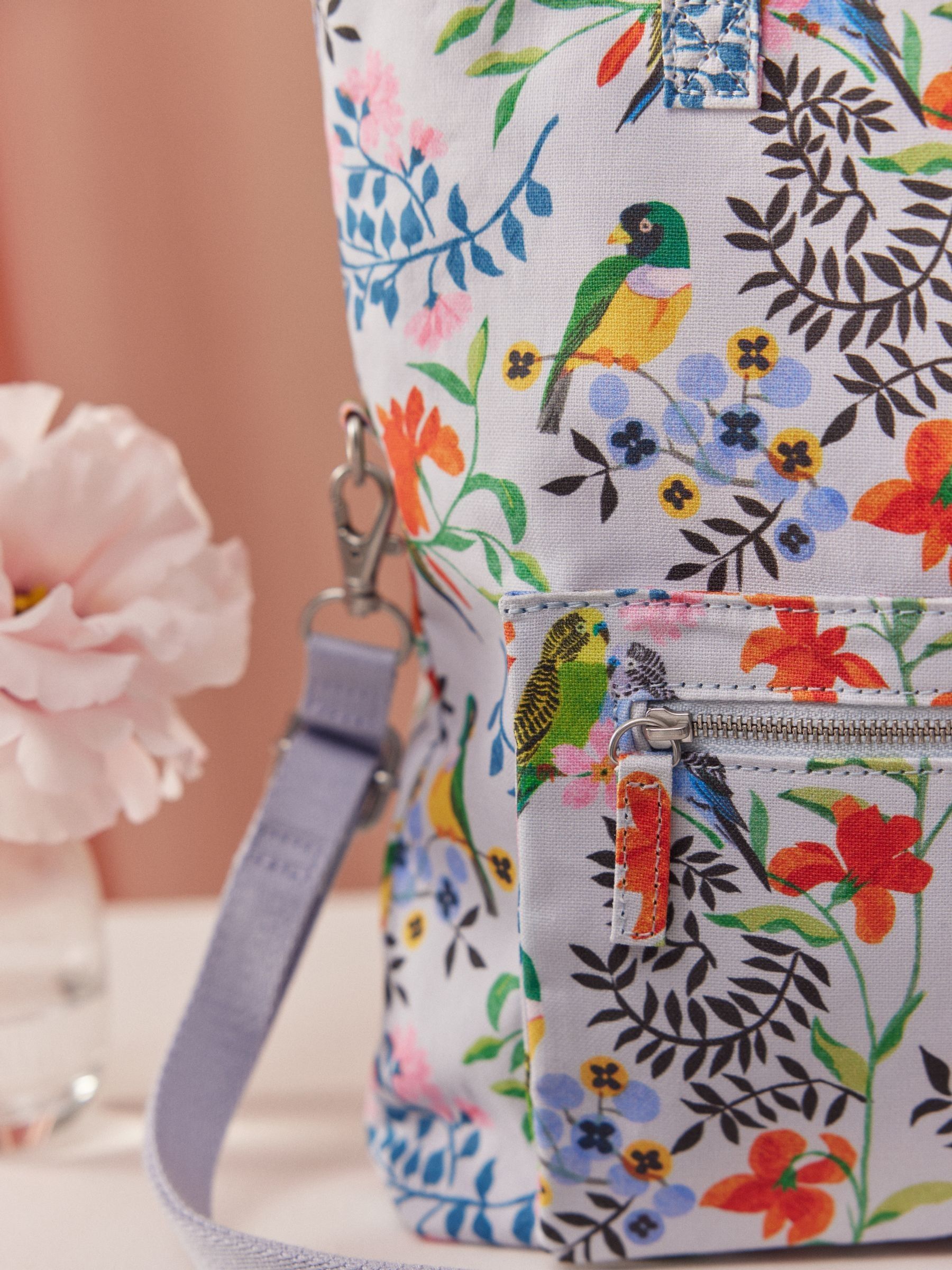 Buy Cath Kidston White Birds Print Canvas Multi Way Cross Body Bag from Next Luxembourg