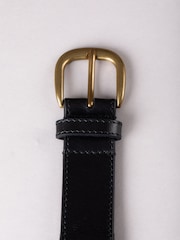 Negro - Cinturón de cuero con pespuntes Wray de Lakeland Leather - Imagen 3 de 3