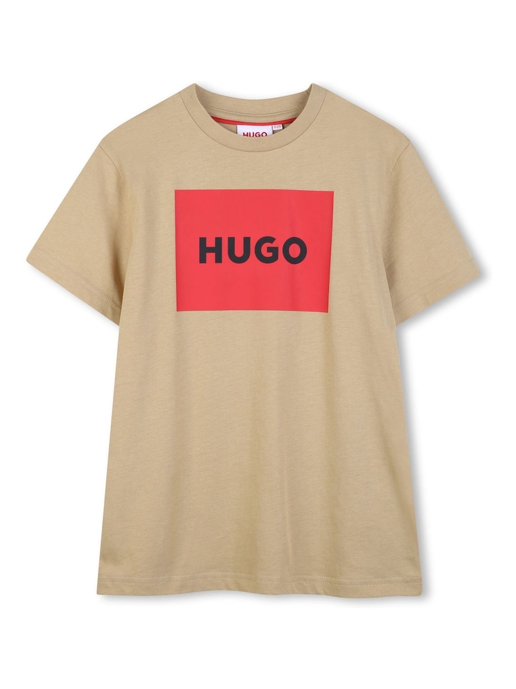 Cream - HUGO logotipa īsroku T-krekls - Attēls 1 no 3 Cream - HUGO logotipa īsroku T-krekls - Attēls 1 no 3