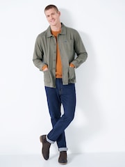 Crew Clothing Grey Jenson 100% Cotton Overshirt Coat Jacket - Image 2 of 5