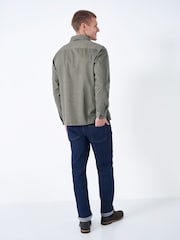 Crew Clothing Grey Jenson 100% Cotton Overshirt Coat Jacket - Image 3 of 5