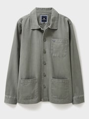 Crew Clothing Grey Jenson 100% Cotton Overshirt Coat Jacket - Image 5 of 5