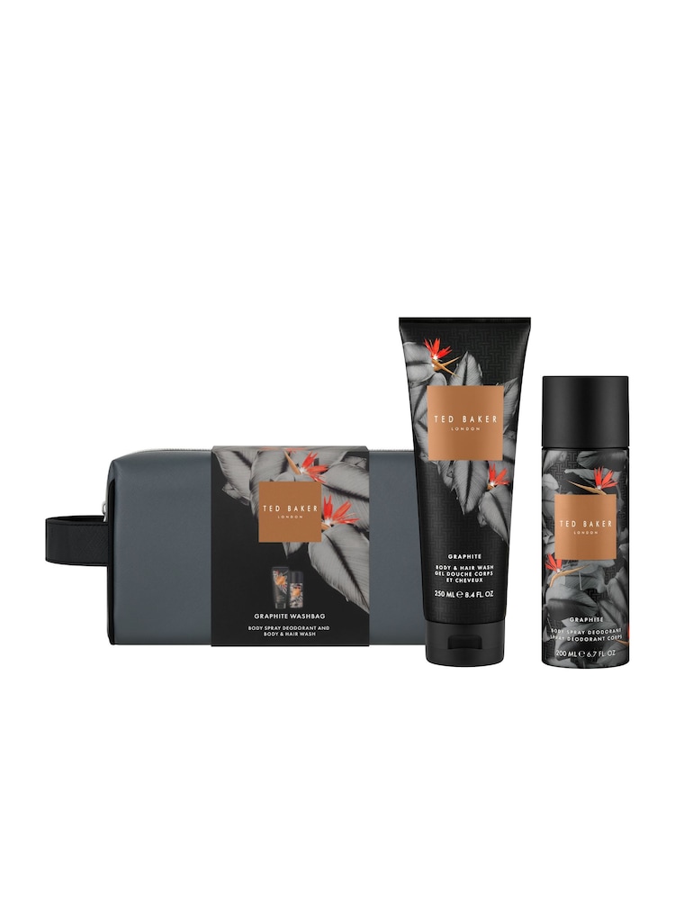 Ted Baker Fusion Graphite Washbag Gift Set - Image 1 of 3